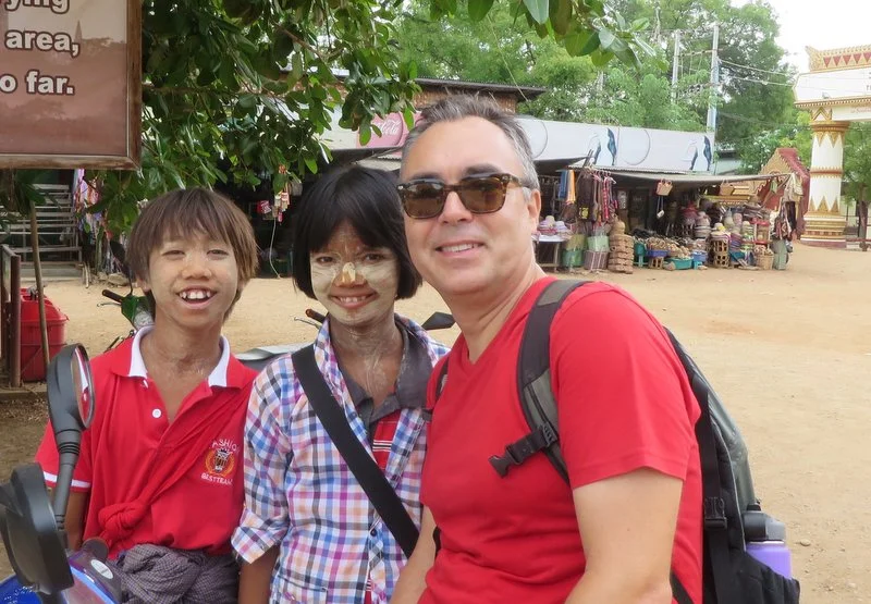 More temple kids. These guys have the traditional thanaka paste on their faces