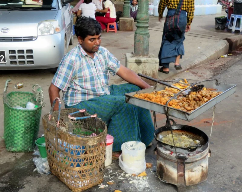 Typical street food vendor