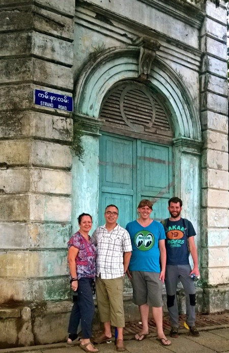 Our small but fun walking tour. Photo Courtesy of Free Yangon Walks
