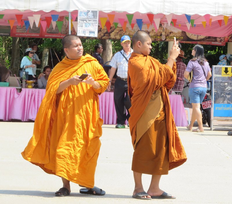 Monks taking selfies - does that make them monkies?