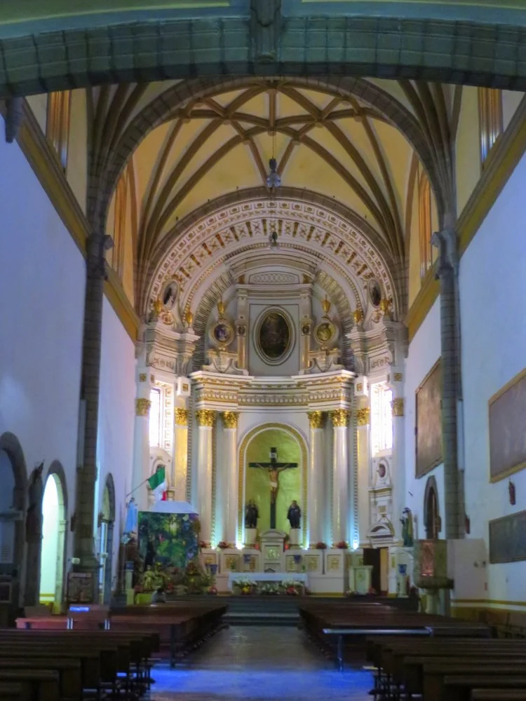 Compared to some of the other churches the inside of Templo de San Francisco is simple