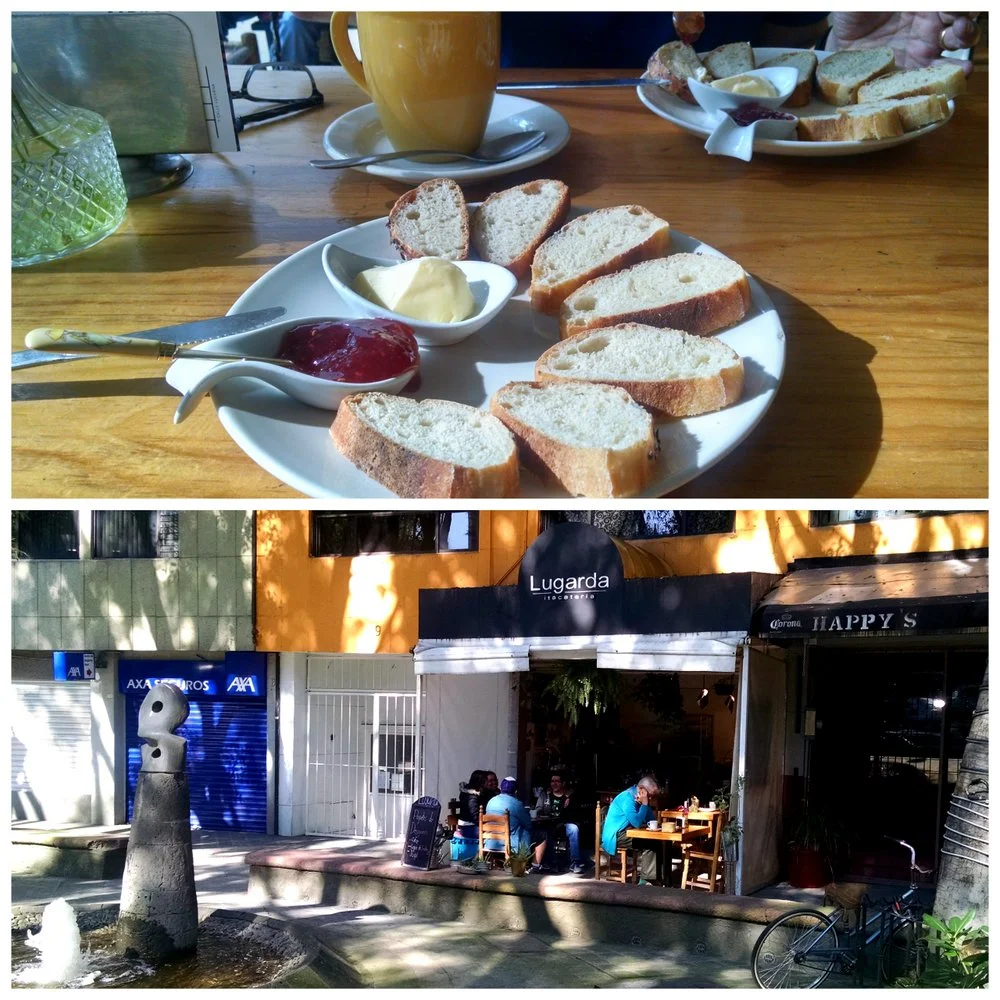Simple breakfast in a neighborhood cafe - might be the perfect meal.