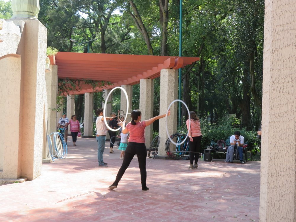 Just one of the activities we saw in the busy parks