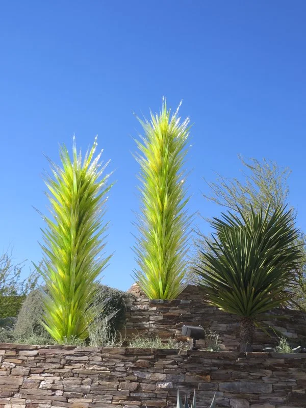 Beautiful entrance with Chihuly sculptures