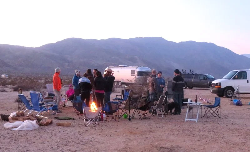 Socializing around the campfire