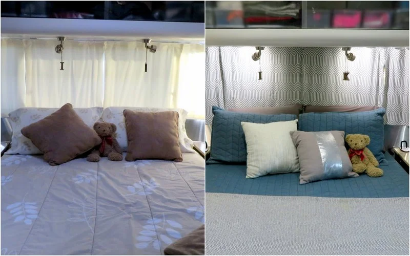 Switch out of the drapes with blackout linings and more modern fabric