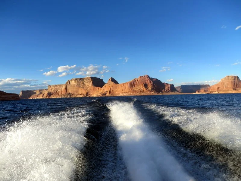 Our fabulous perspective of Lake Powell from the boat