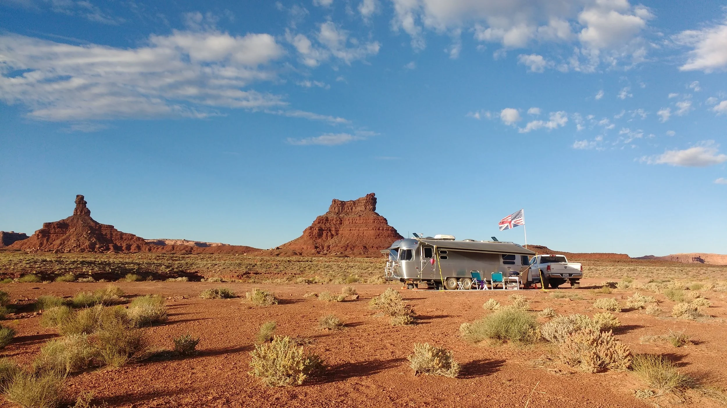Our amazing boondocking spot at Valley of the Gods
