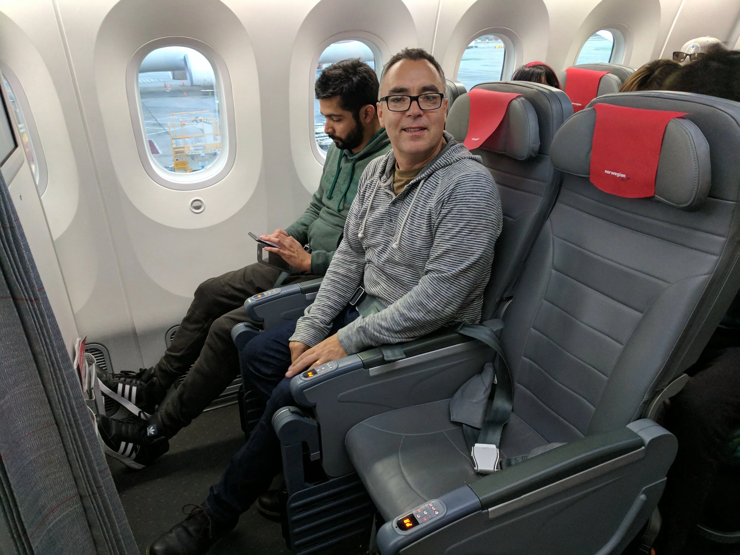 Comfy Seats, big windows, lots of head room - all characteristics of the Dreamliner