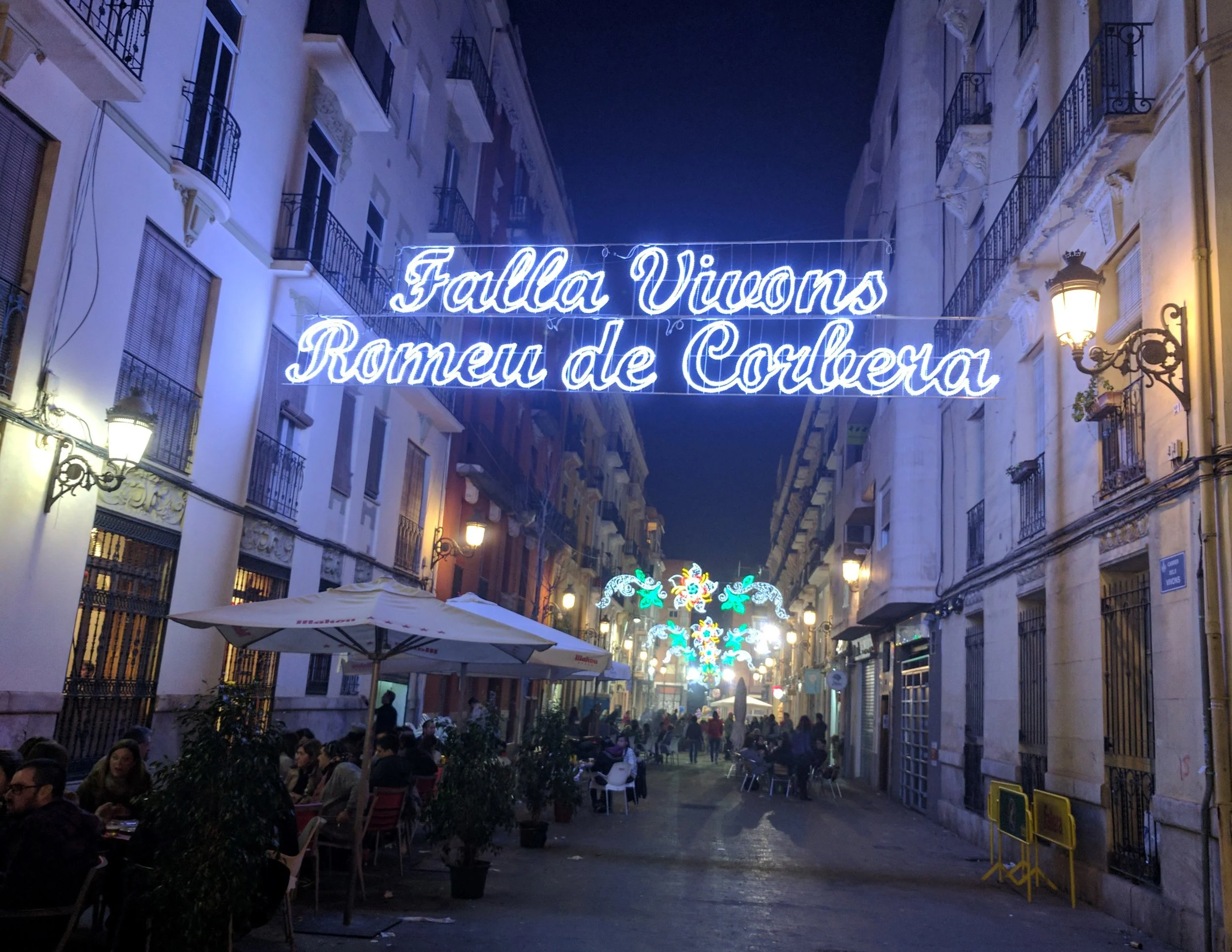 Every few blocks the neighborhood/block has its own Fallas association that builds a full-size and children's fallas