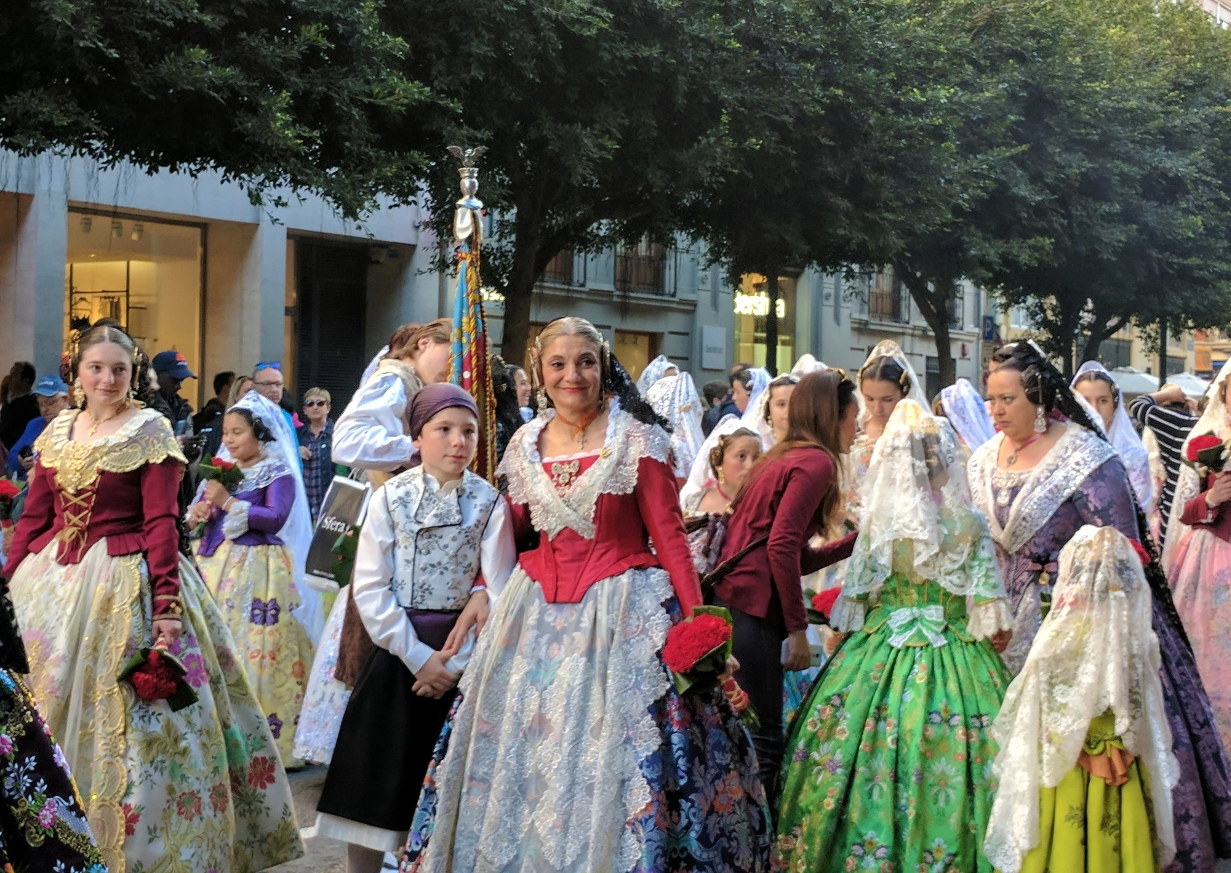 Beautiful traditional dress for the Ofrenda parade