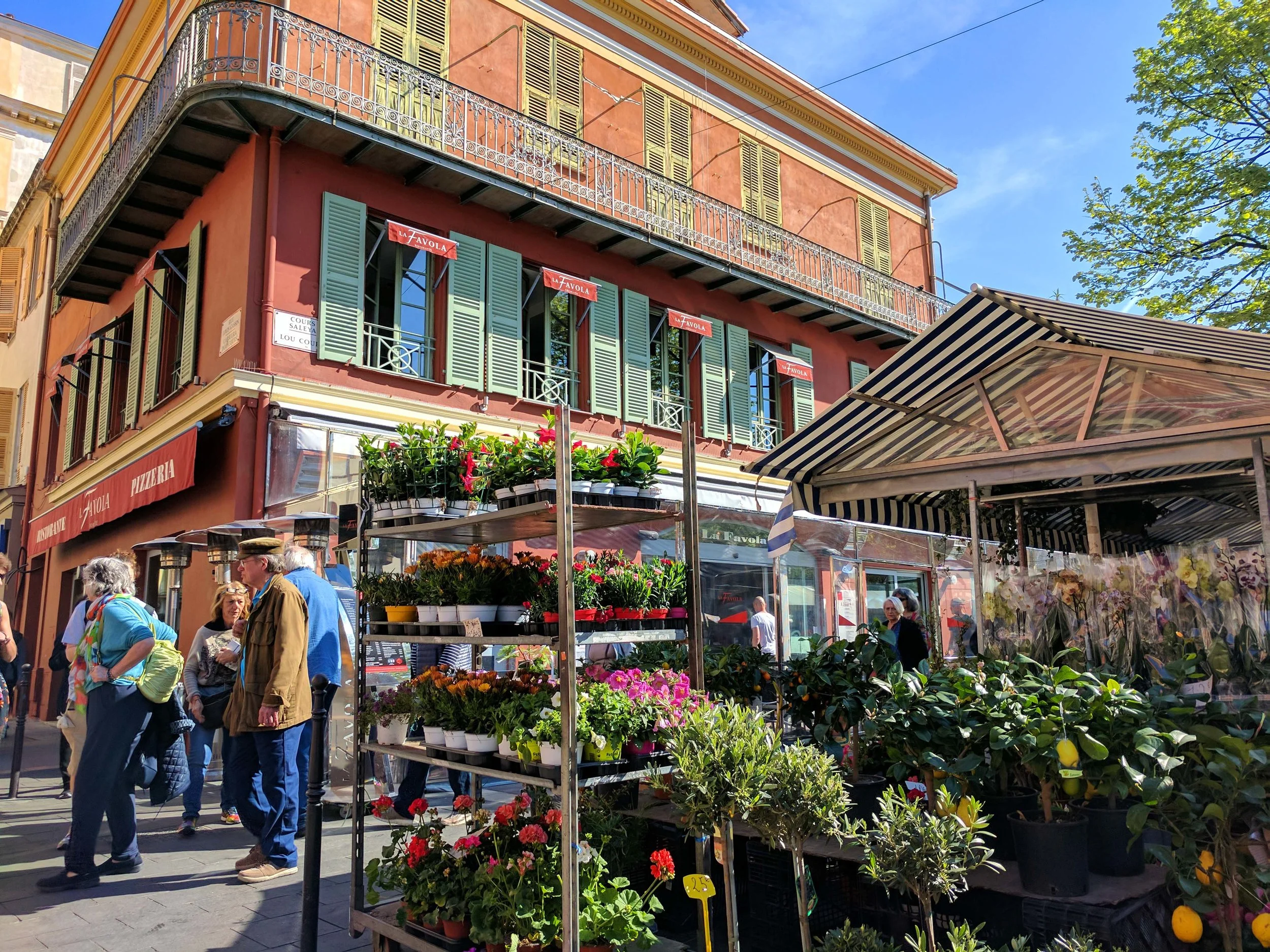 Flower market in old town Nice