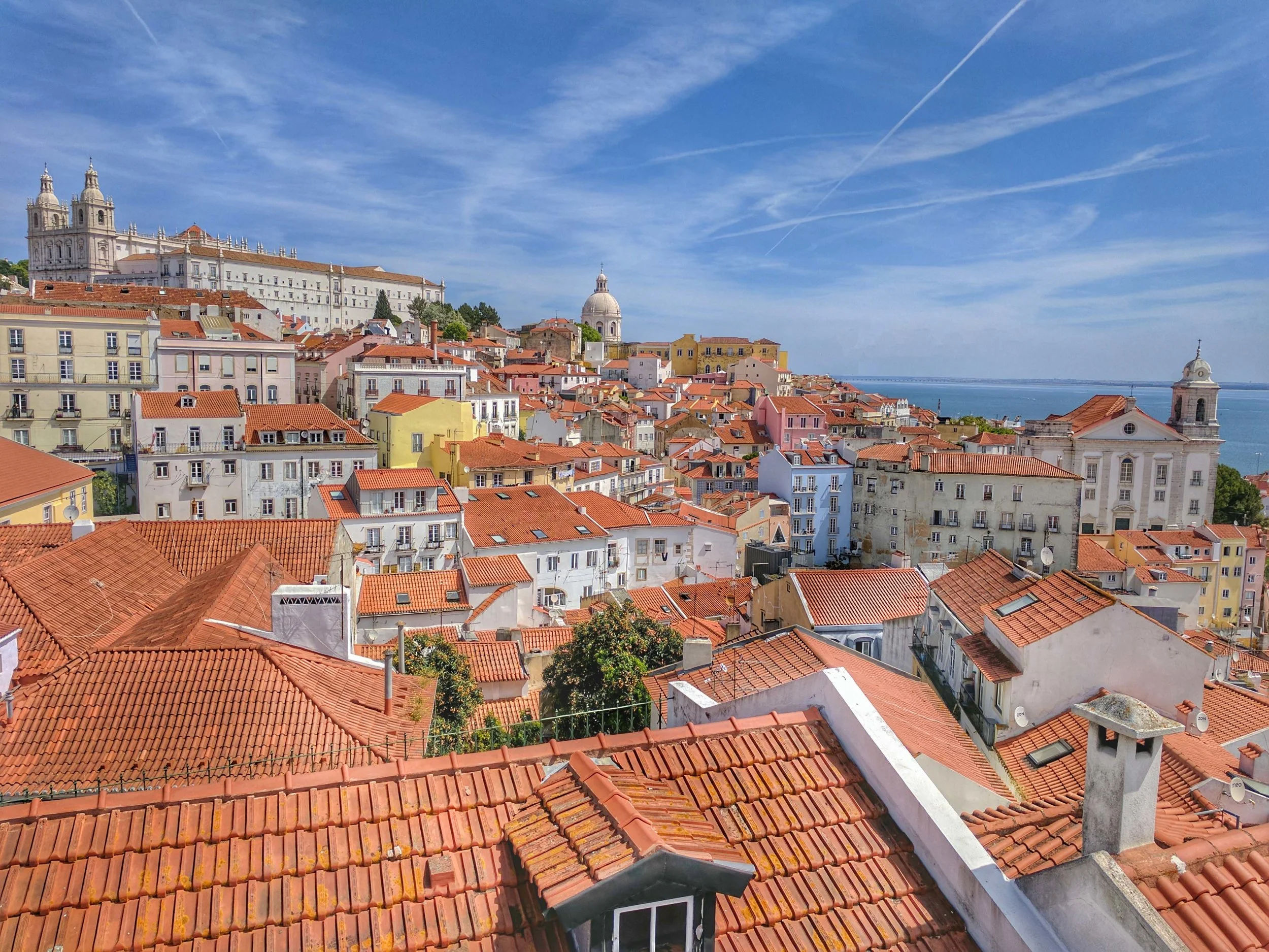 What you can't see from this beautiful photo was that I was surrounded by about 500 other visitors to Lisbon trying to get the same shot