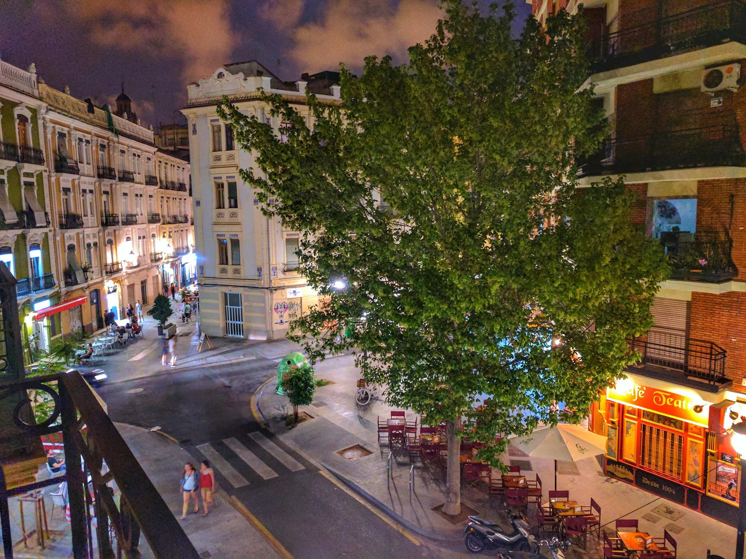 Capturing our neighborhood from our July AirBnB
