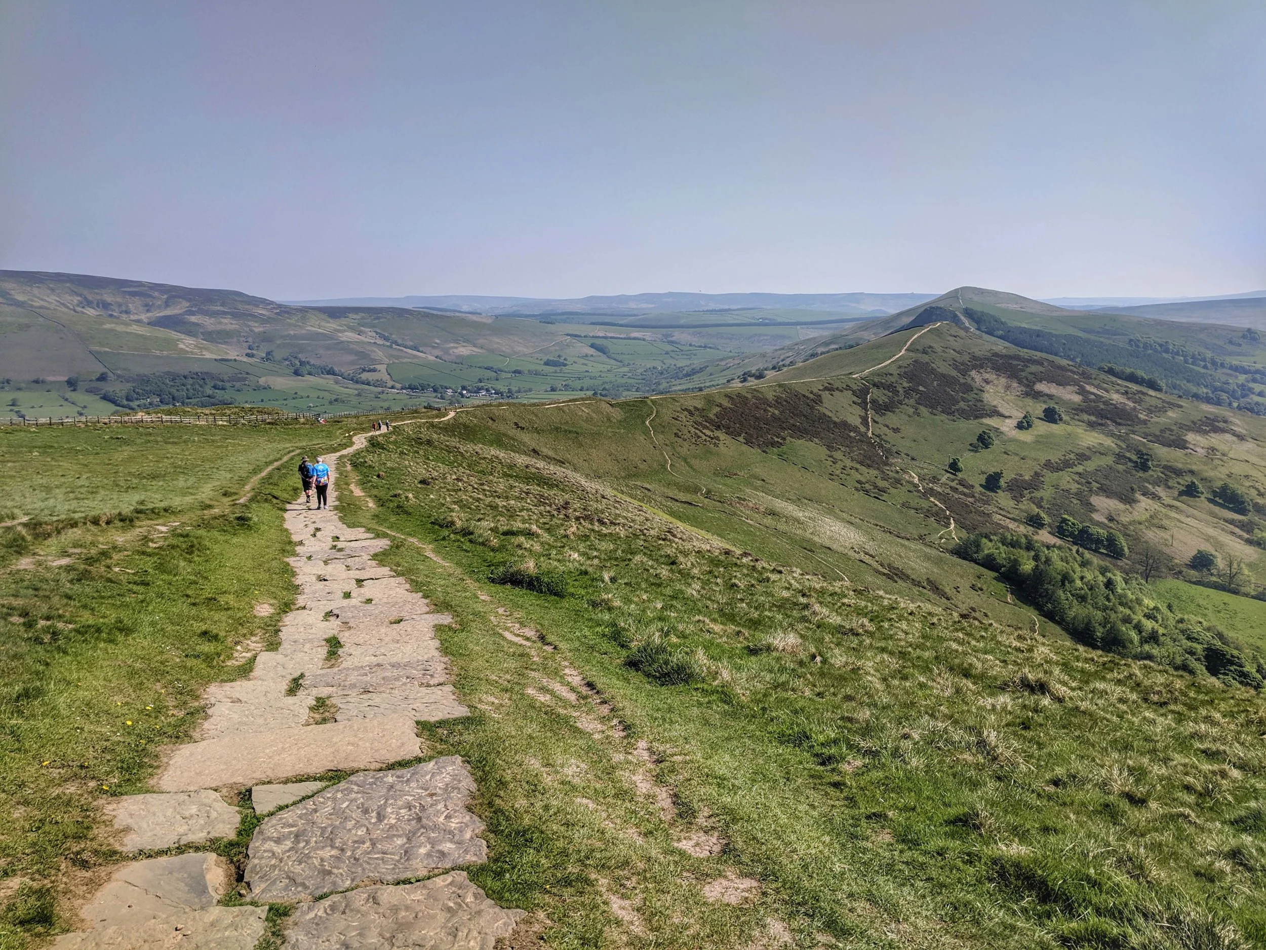 Walking the ridge at Mam Tor