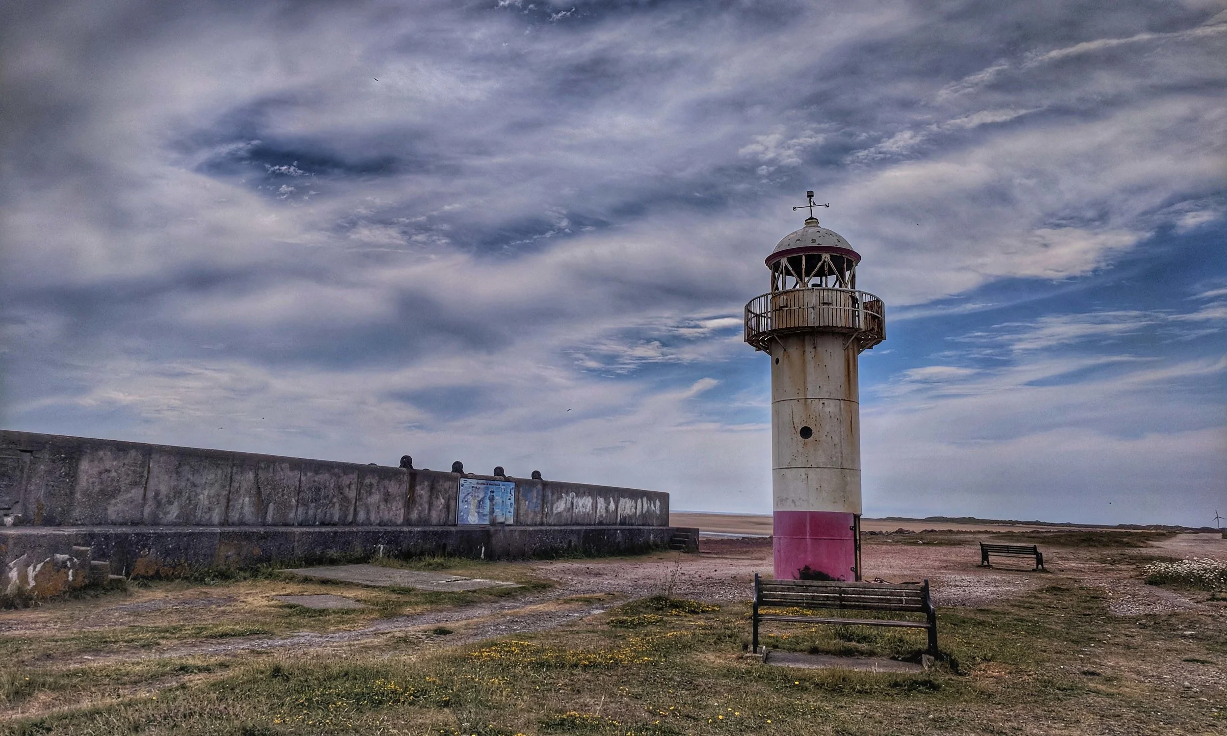 Moody lighthouse at Haverigg