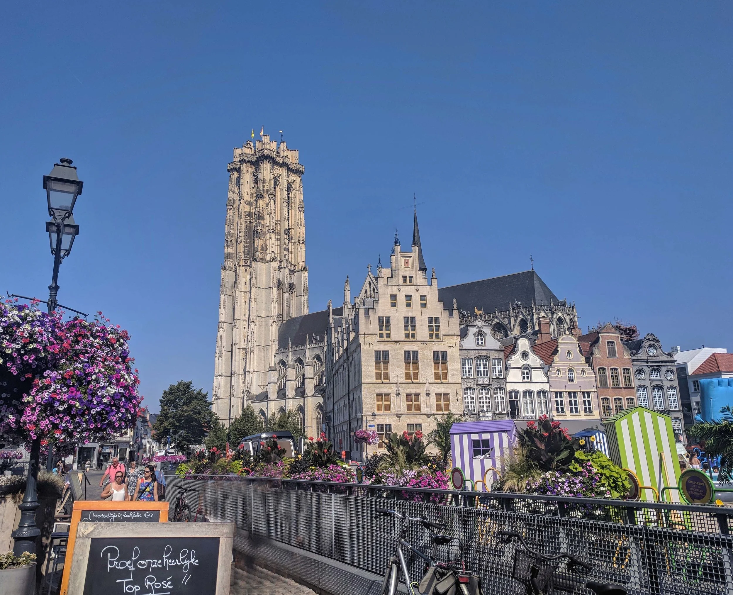 St Rumbold's Tower looming over Mechelen