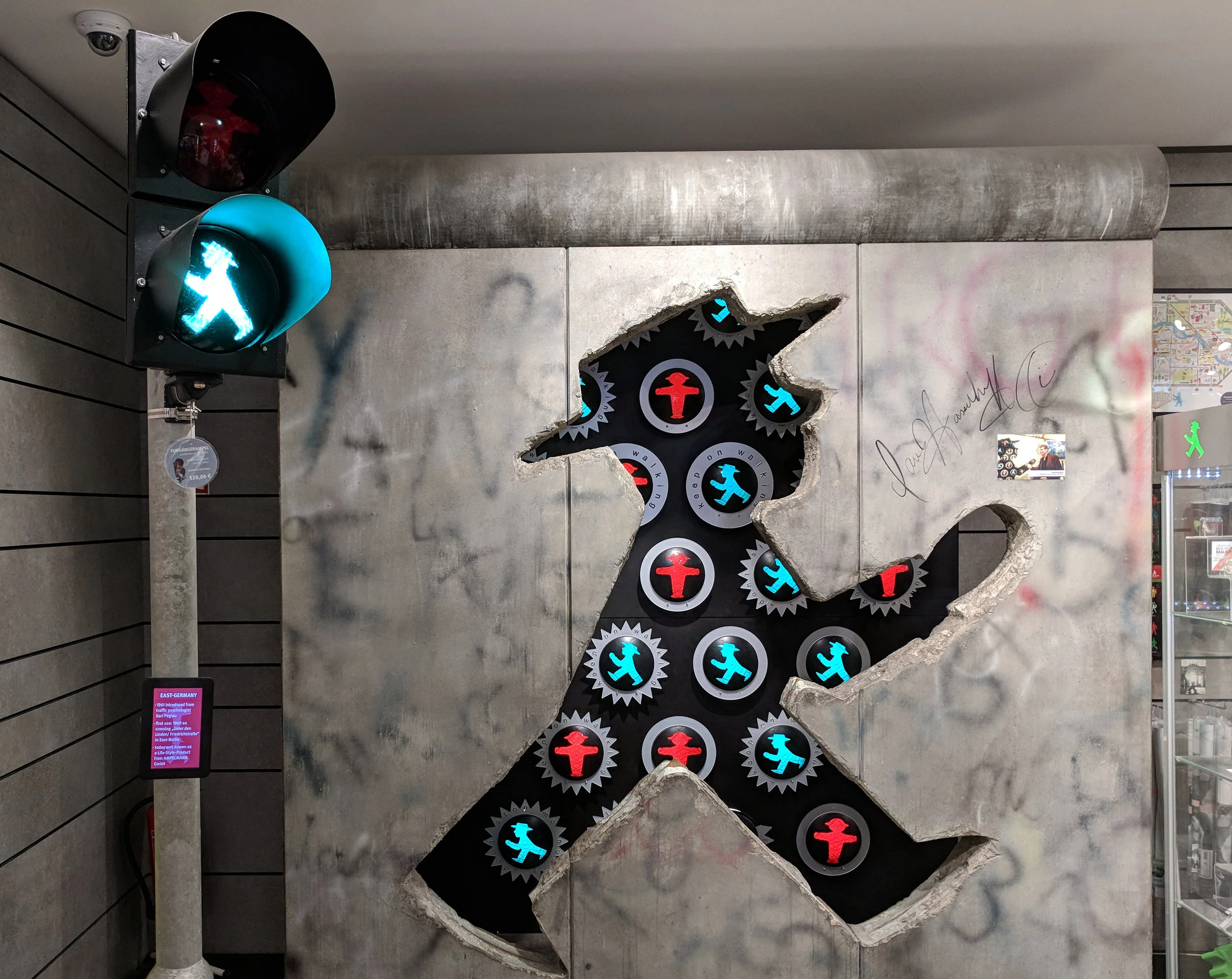 Ampelmann helps everyone cross the road, He’s a big star in Berlin.