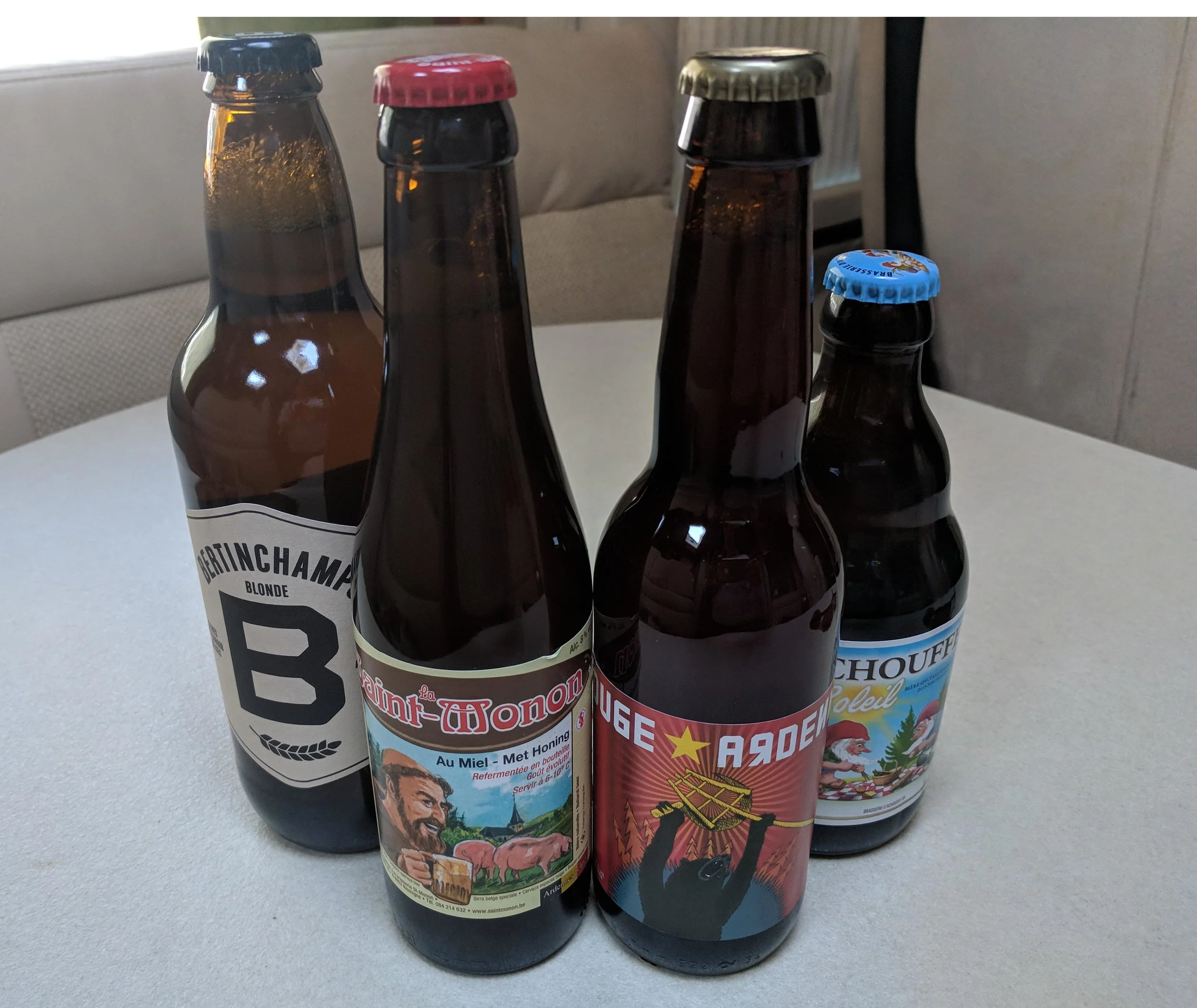 Sampling some Belgian brews