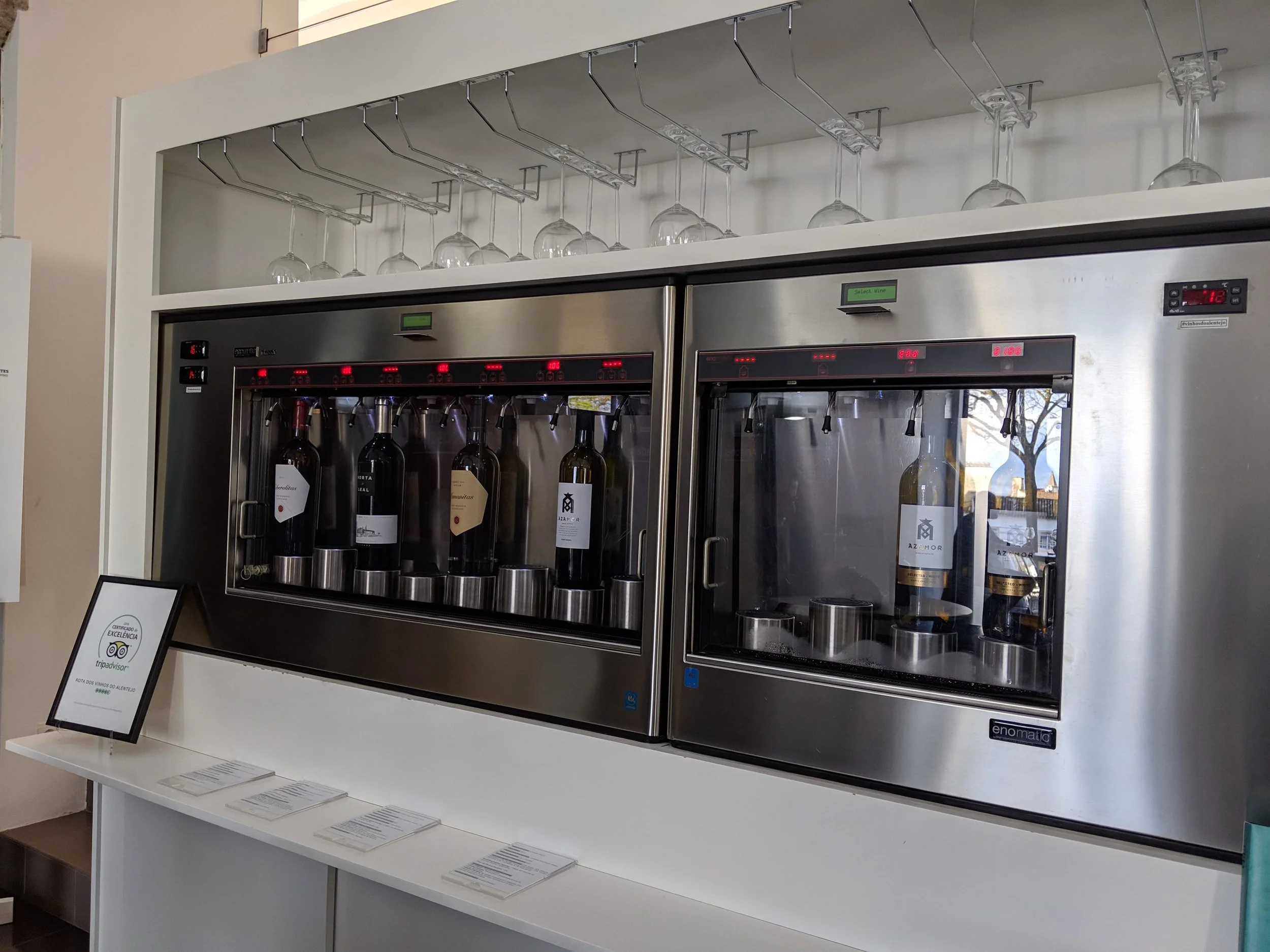 The Alentejo wine selection available for tasting
