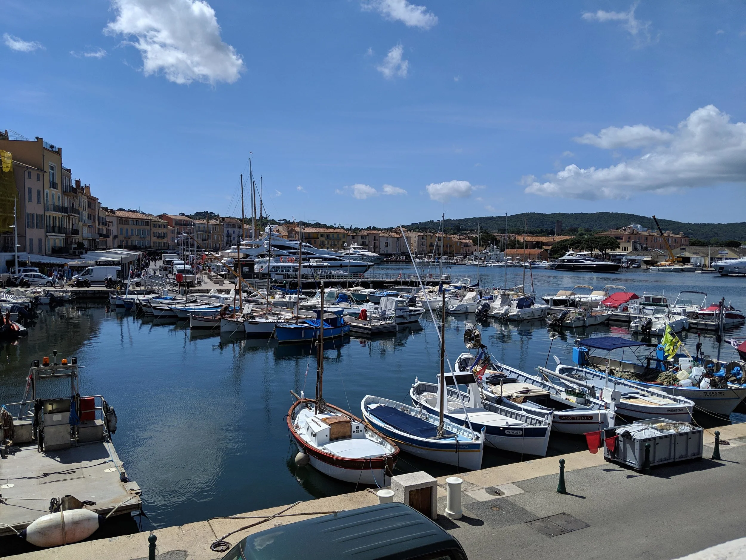 Busy St Tropez harbor