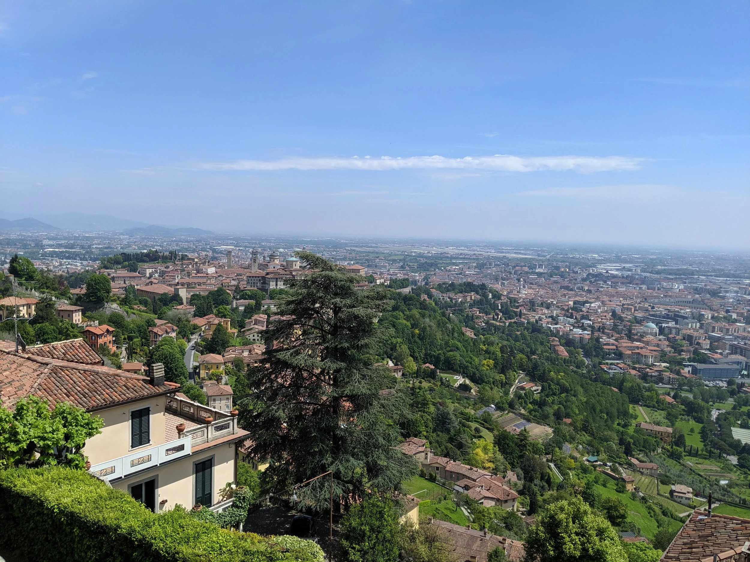 Views from top of Bergamo