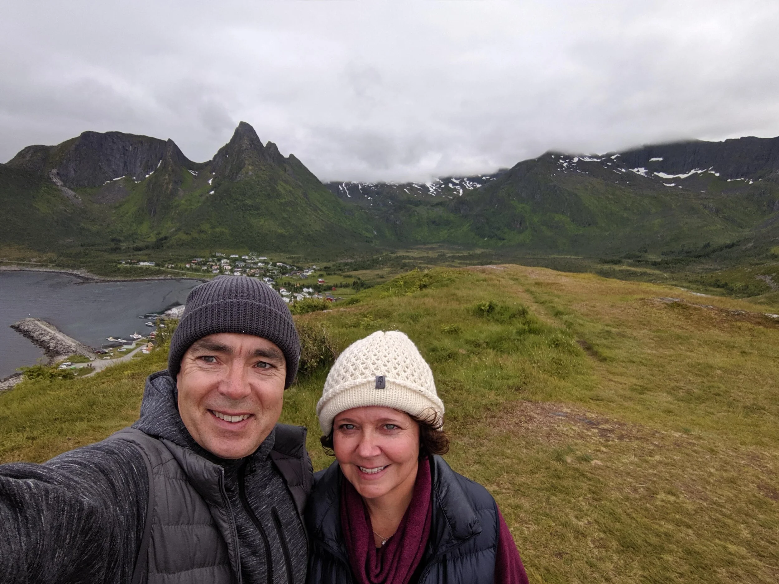 Braving the cold and wet to get some better views at Mefjord