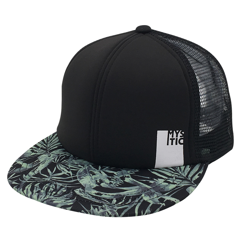 Custom Streetwear Screen Print 6 Panel Trucker Snapback Cap