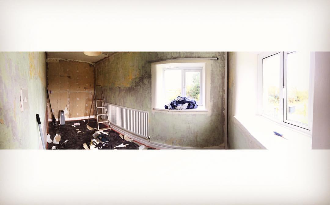  Walls stripped of their dignity and ready for the door