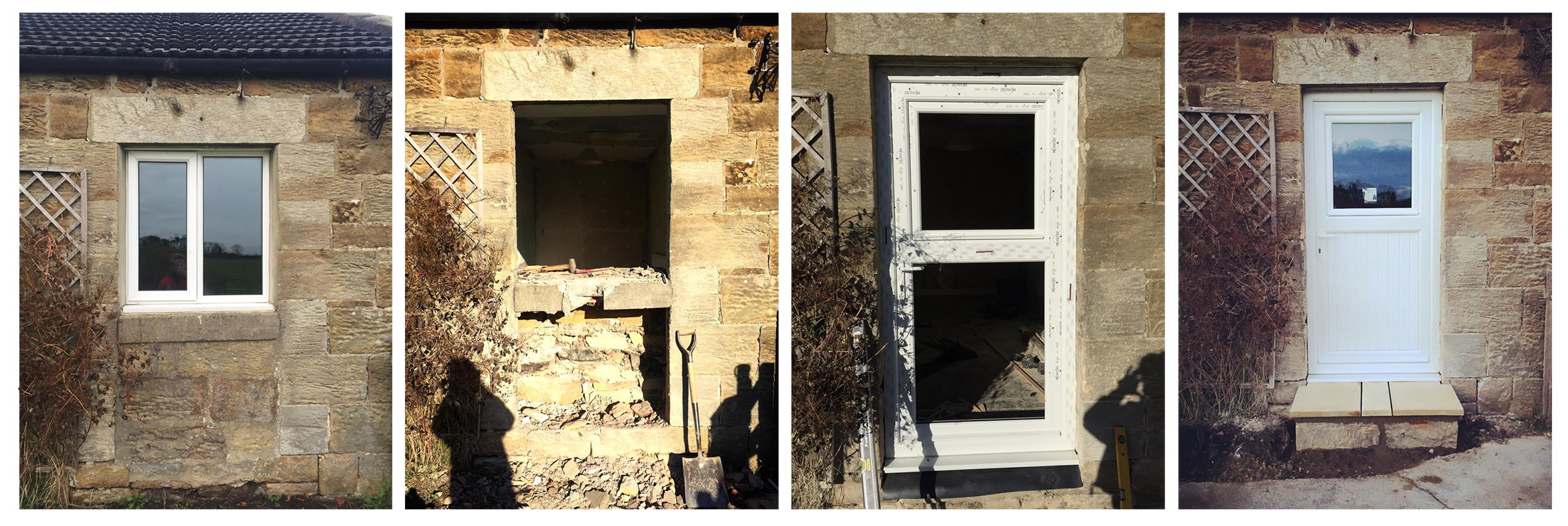  From the window to the door!