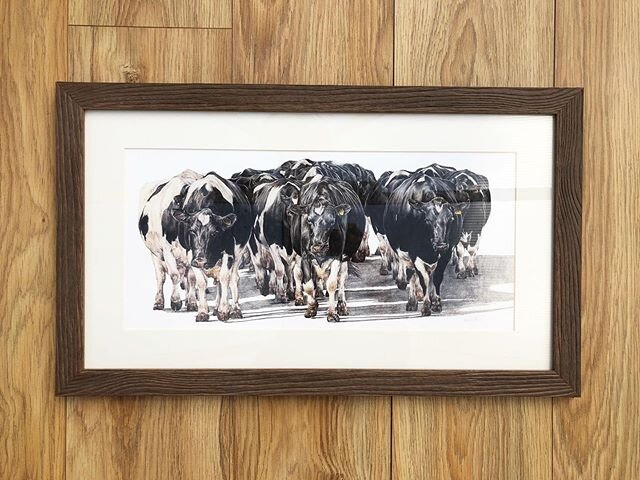 Sunday&rsquo;s Studio Step.... Here Come The Girls!
_
A little soggy for outside studio step today! These ladies have been very popular over the past few weeks. This limited edition print is framed is a distressed wood and measures 65x37cm. It&rsquo;