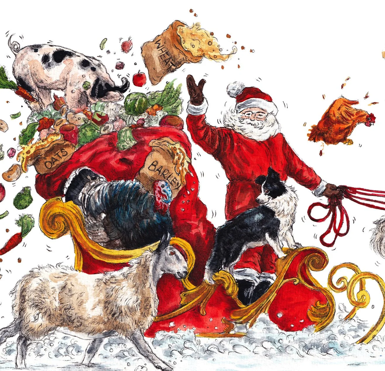 Fine Art Original - Farmer Christmas