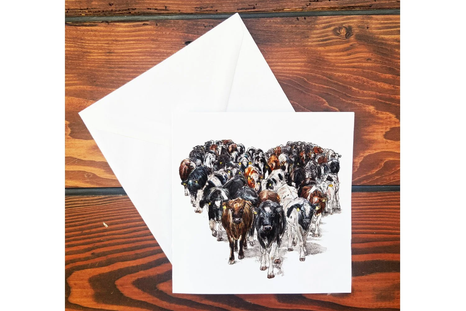 Fine Art Greeting Card - I'll Love You Until The Cows Come Home