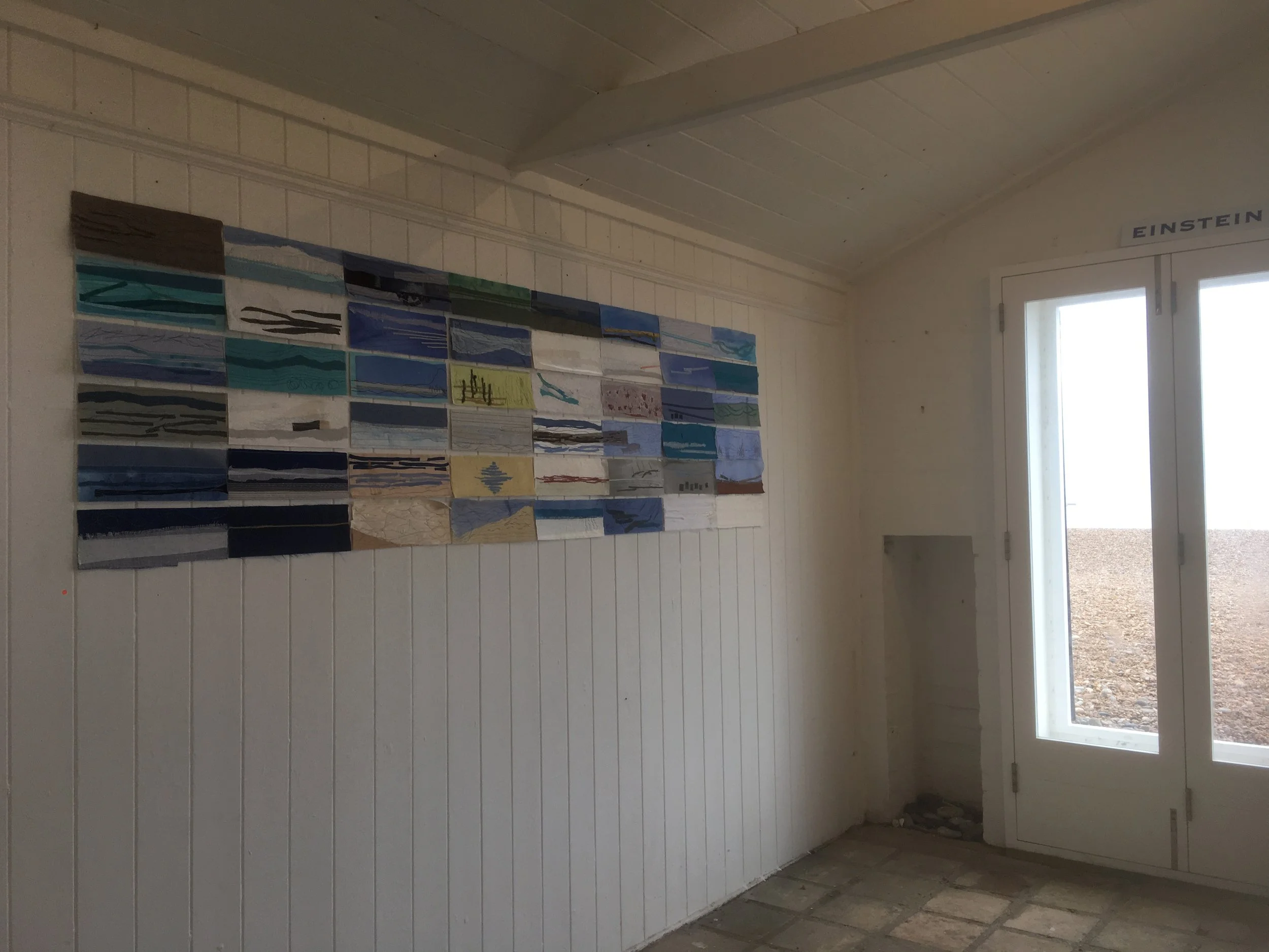 A selection of Stitch Translations from Poetry in Aldeburgh exhibition 