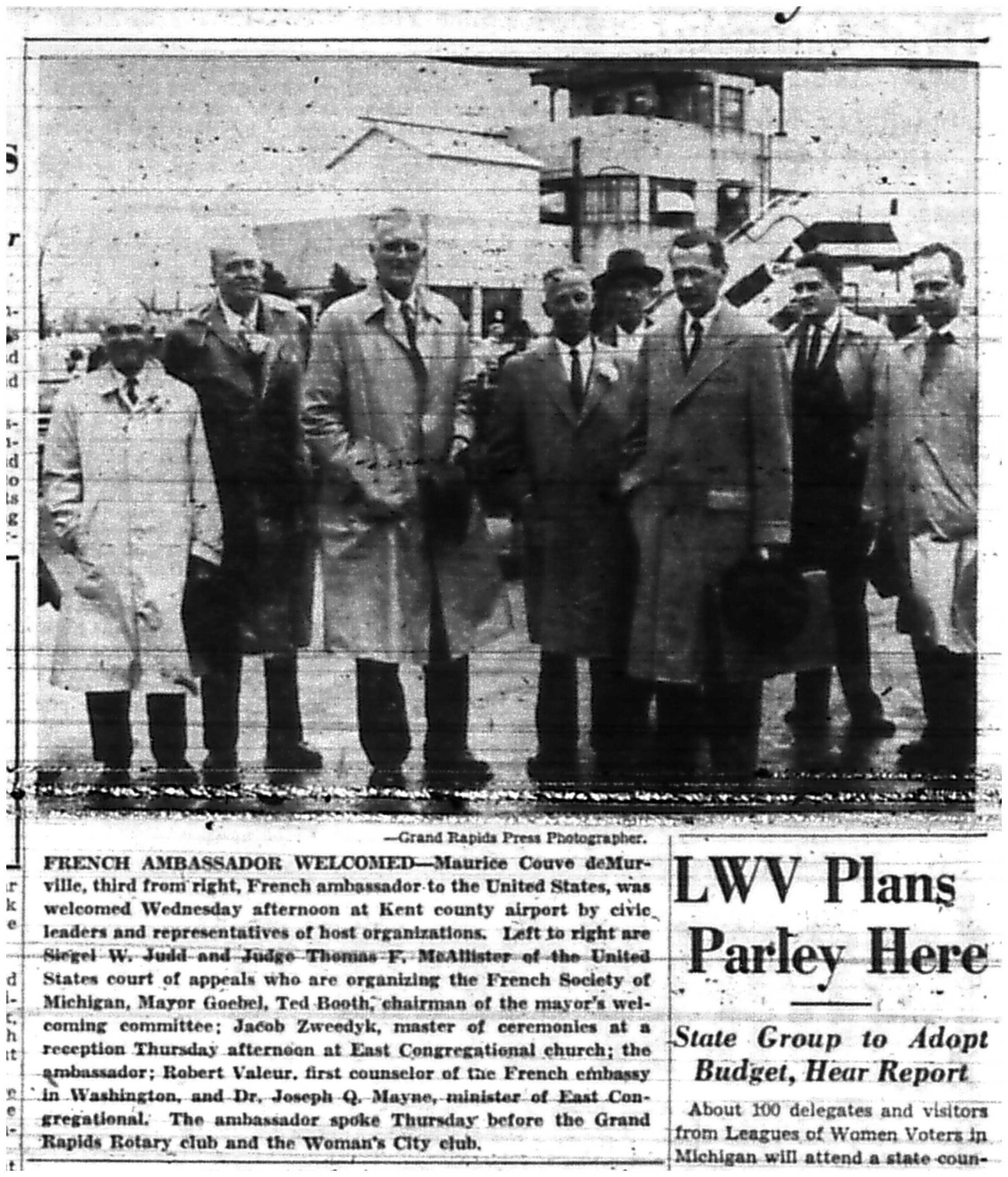 French Ambassador Welcomed 10 May 1956 Grand Rapids Press pg. 52.jpg