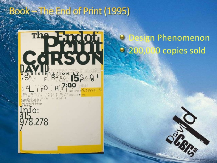 Ironic how a book called "The End of Print" sold 200,000 copies...