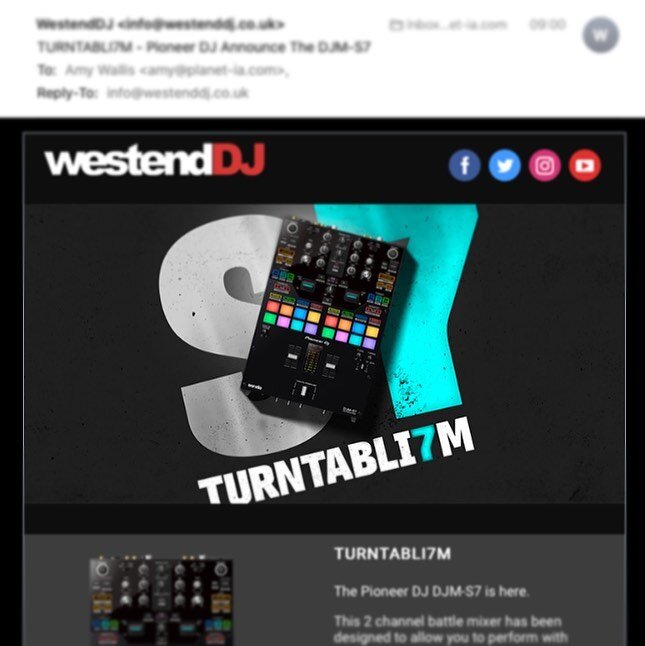 We love nothing better than seeing our creative assets being used out there IRL. And this one dropped straight into our inbox from  @westend_dj 

First product launch of the year, nailed 👊🏻