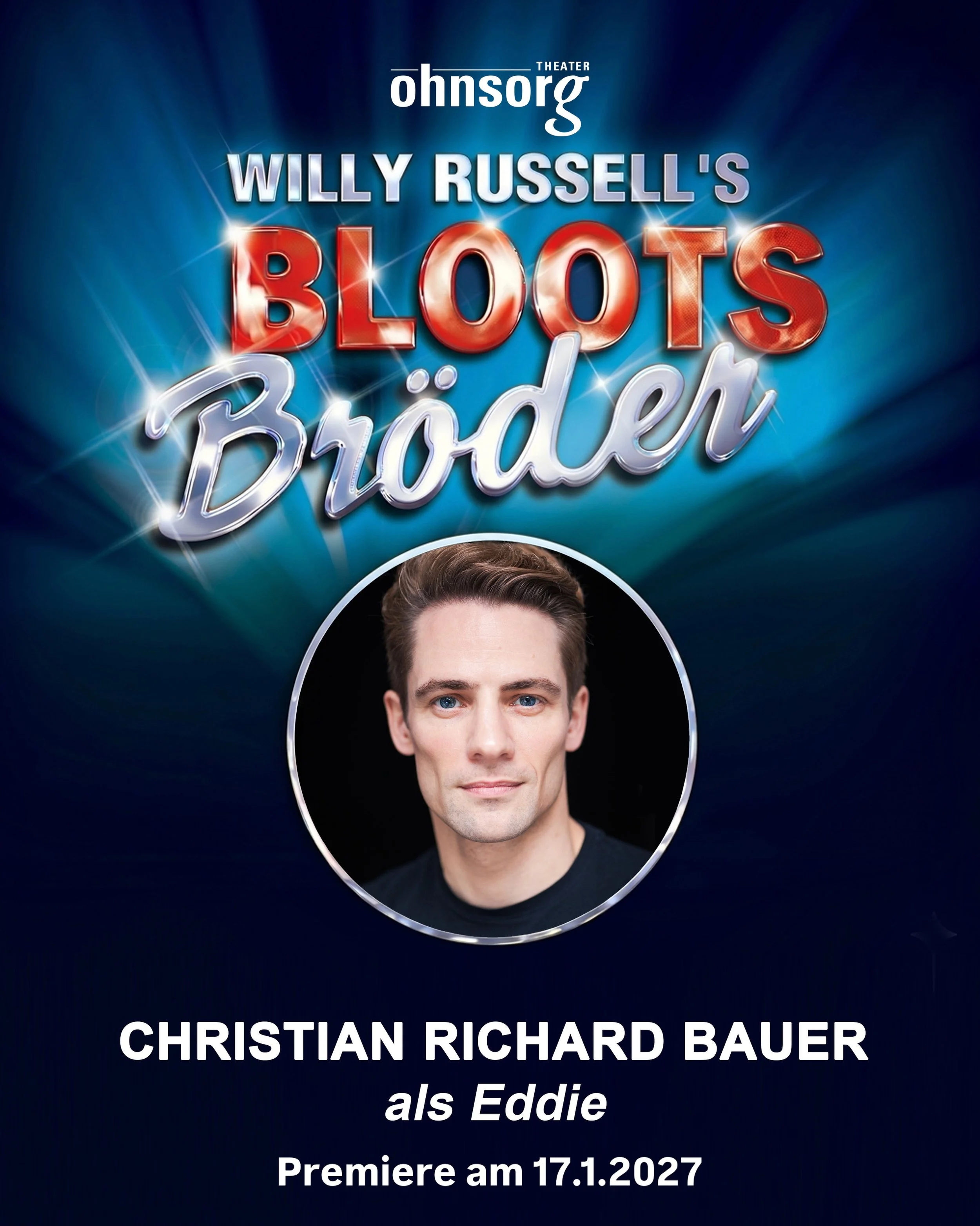 Ich freue mich sehr, in der neuen Spielzeit nicht nur den Eddie im Musical &bdquo;Blootsbr&ouml;der&ldquo; (Blood Brothers) zu spielen &ndash; ich durfte auch die &Uuml;bersetzung und &Uuml;bertragung verantworten.
@ohnsorg_theater 
#ohnsorgtheater #