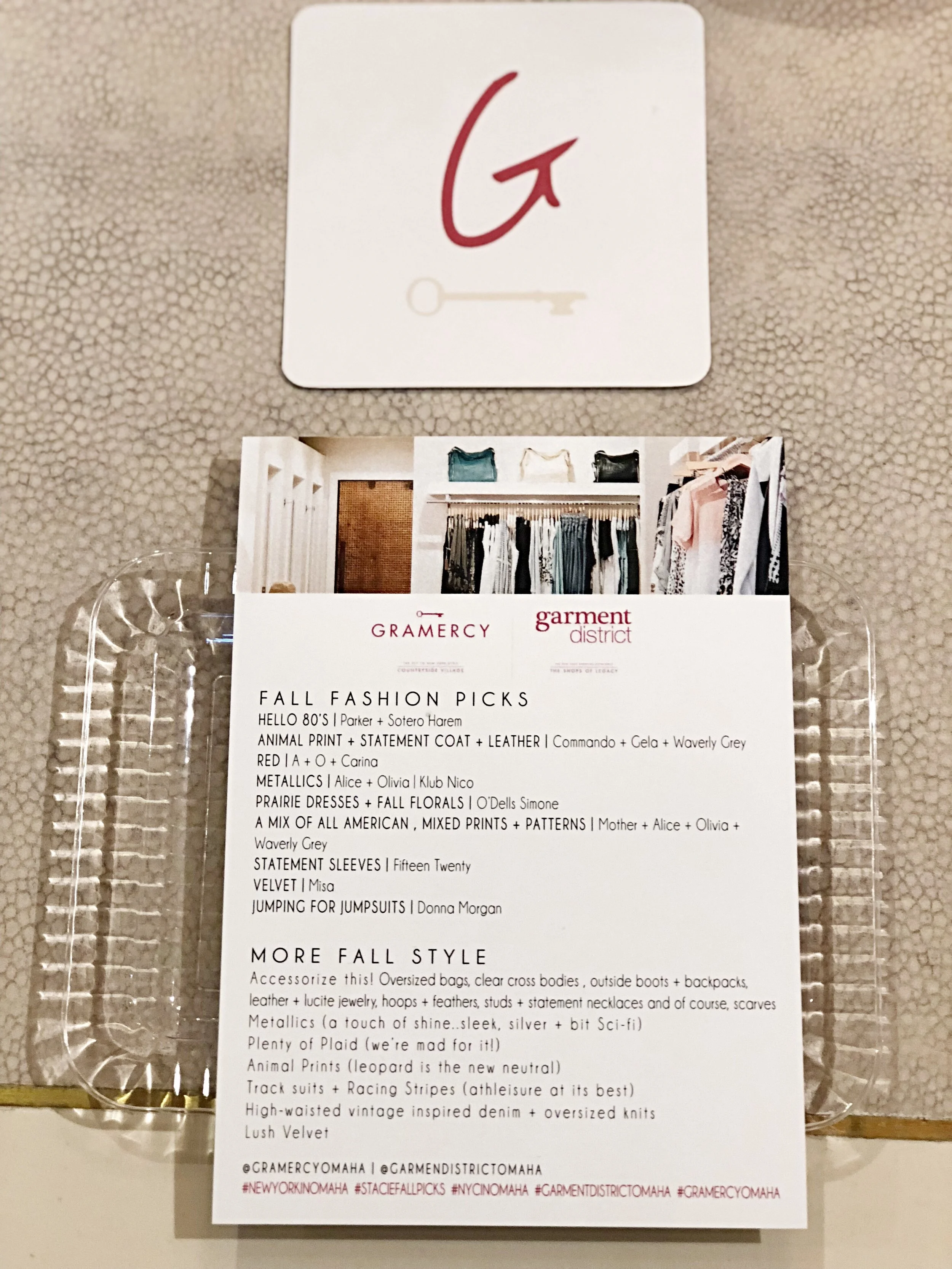 Gramercy + Garment District Fall Fashion Show | Omaha | Private Influencer Event