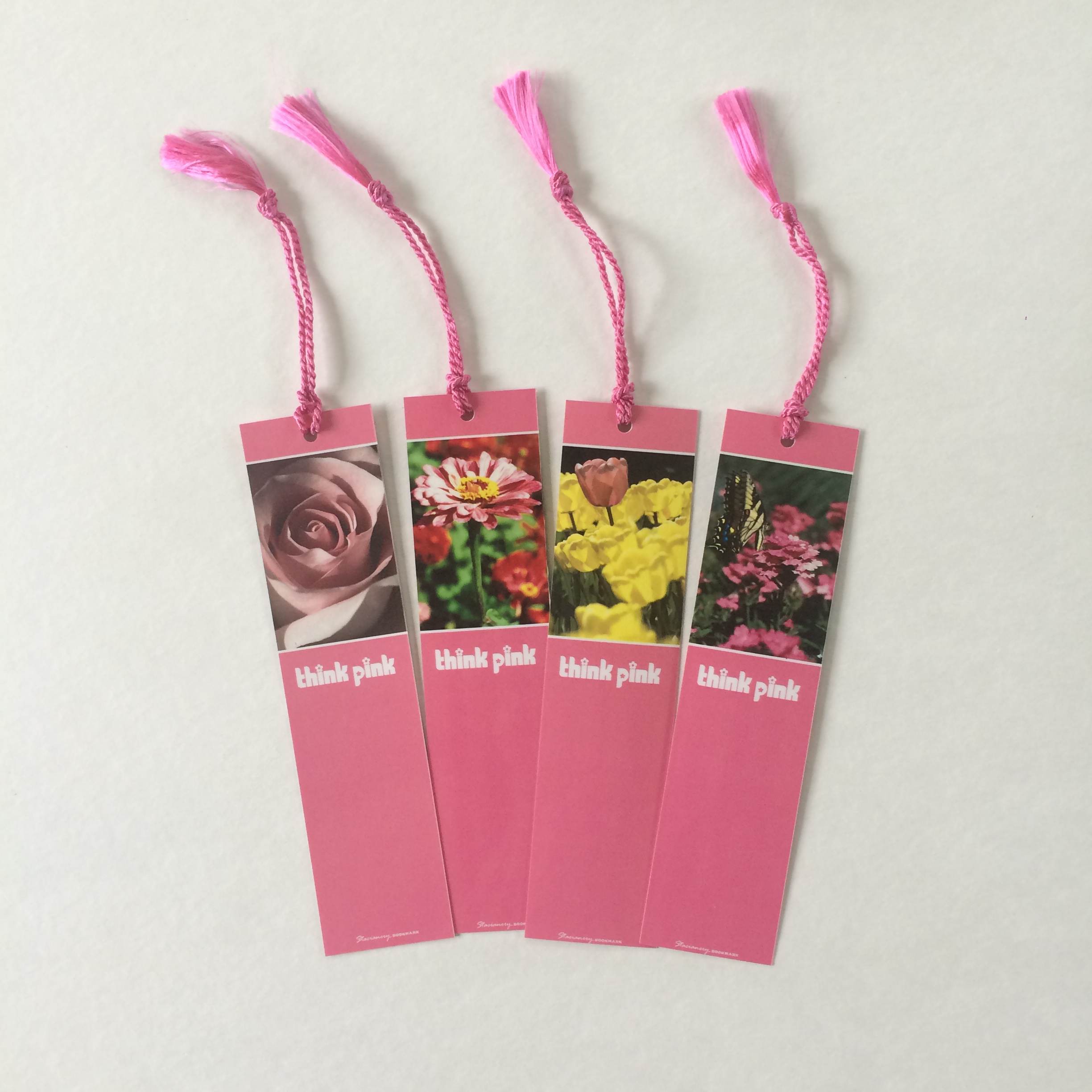 'Think Pink' Bookmarks