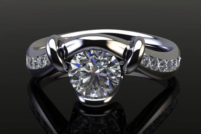 modern diamond engagement ring