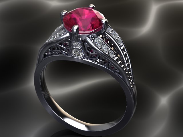 A new look from Grandmother's ring using the client's old ruby