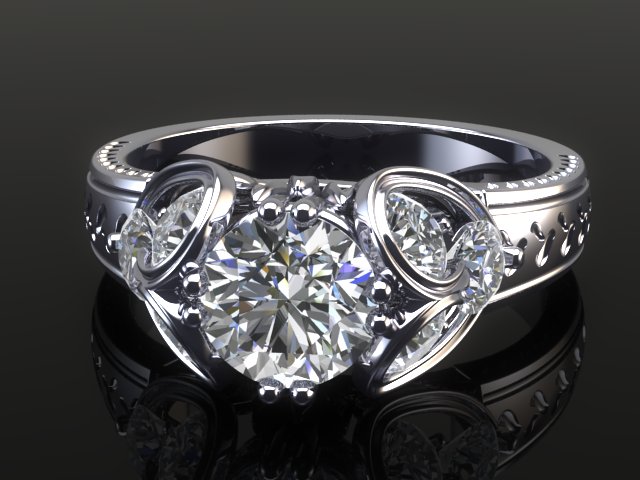 Antique style diamond ring