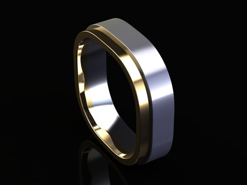 two tone wedding band