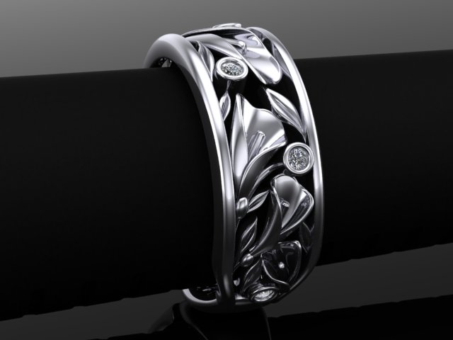 Calla lily wedding band