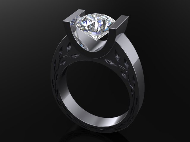 modern diamond ring