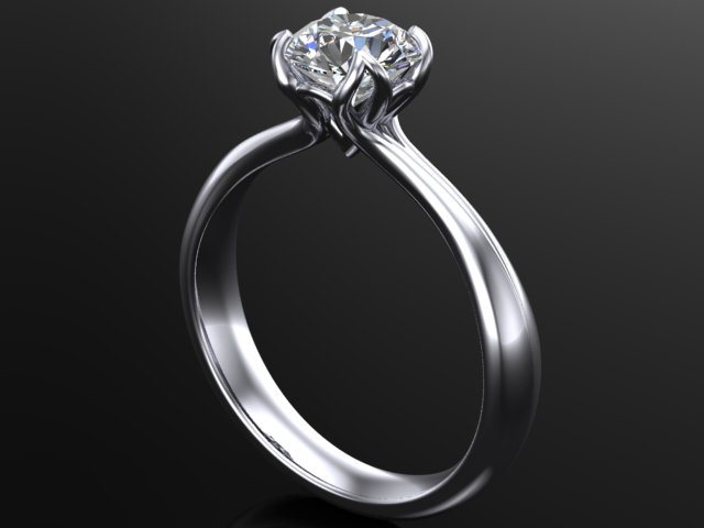 tulip style diamond ring