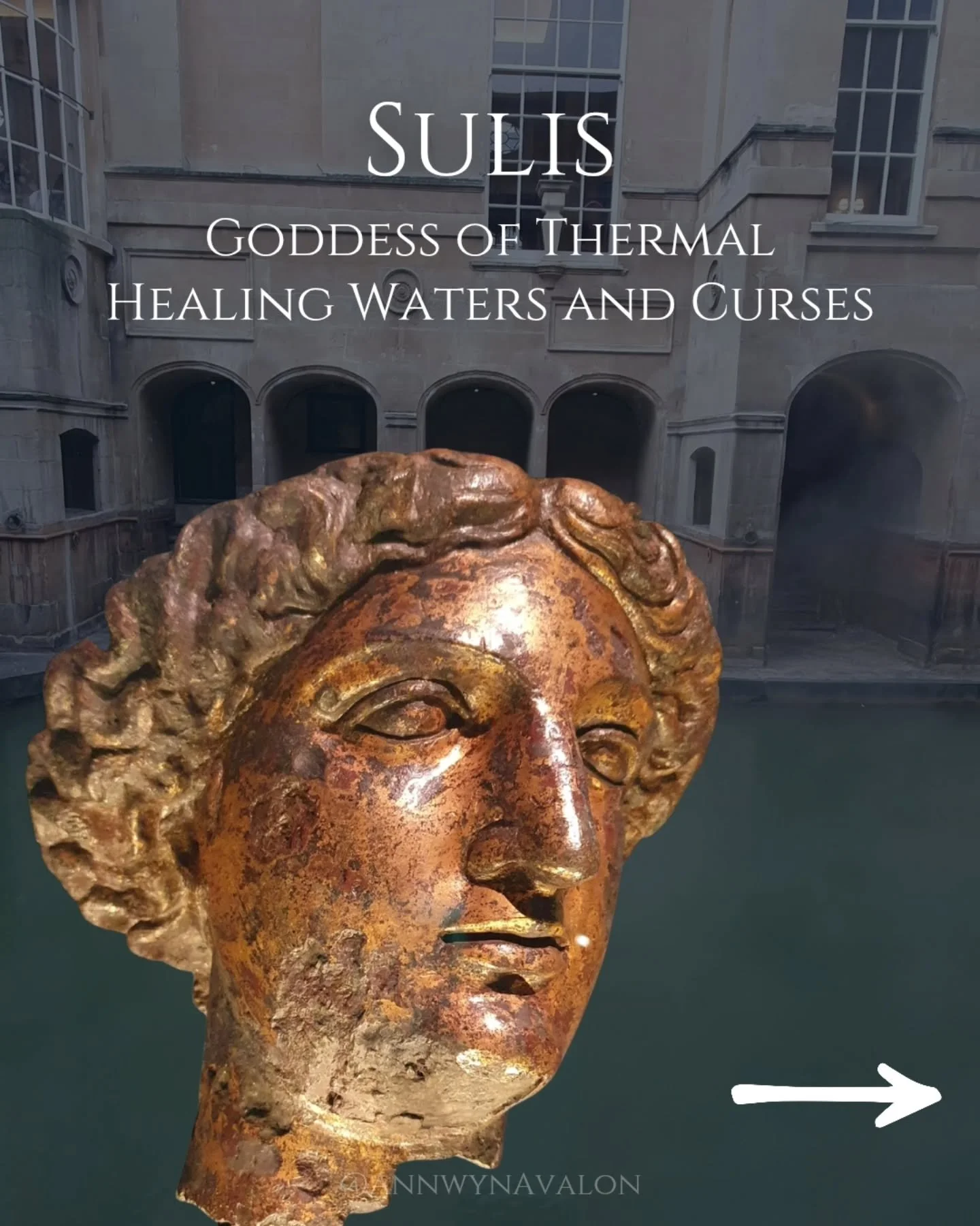 Sulis is the Celtic Goddess of the Thermal Spring in Bath. The Romans built a huge temple.complex in honour of her. She is known as a goddess of both healing and cursing.

#romanbaths #celticgoddess #ancestralways #goddess