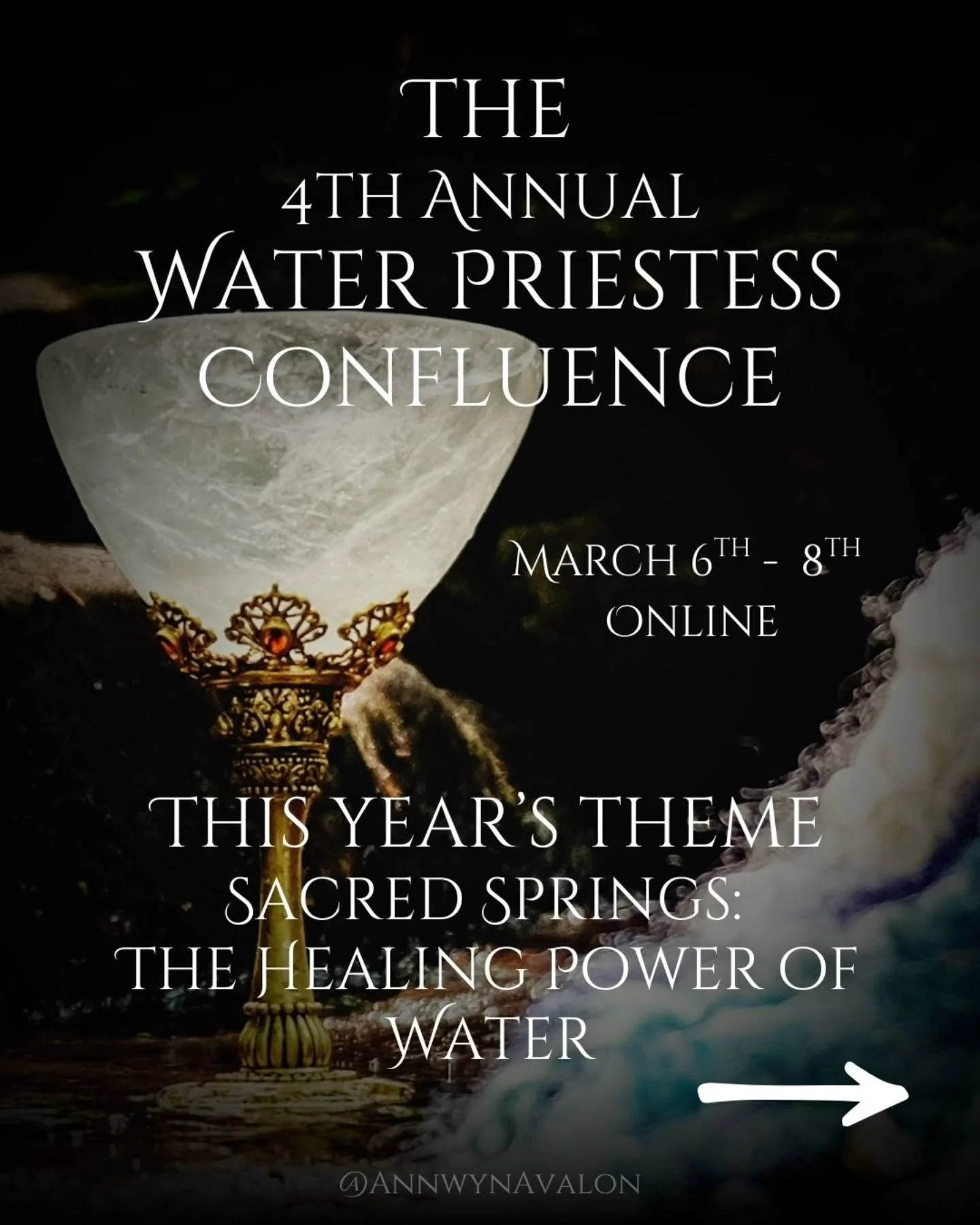 The 4th Annual Water Priestess Confluence is here!

I am so excited to be hosting the 4th Annual Water Priestess Confluence!

Early Bird Tickets are available until the end of the month. Drop "Water Priestess" below, and I'll send you infor