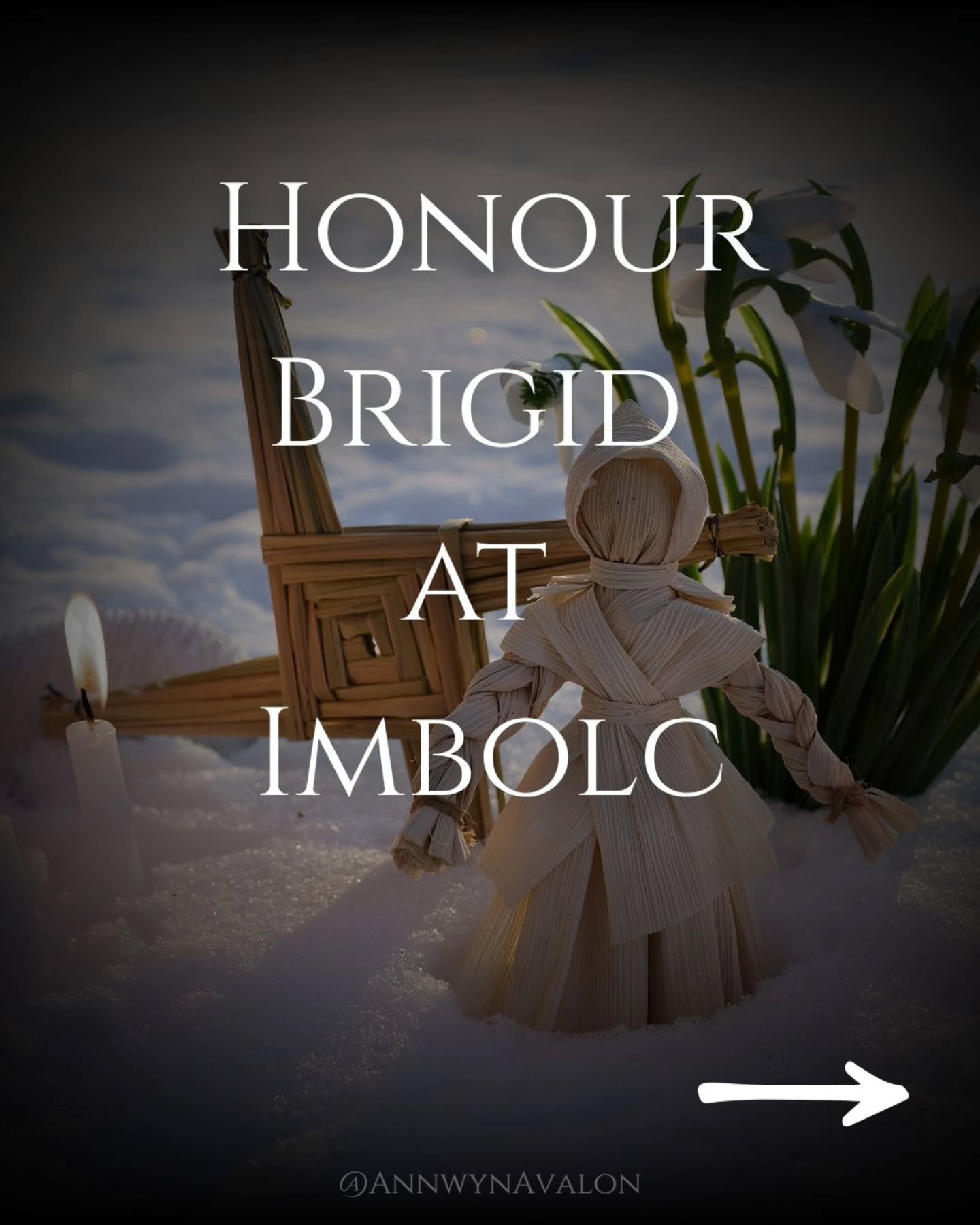The wheel turns once more, and we spiral into Imbolc Tide. A time when snowdrops appear and Brigid's crosses are made. Snow may still dance in the air and kiss the ground, but the promise of spring lingers in the air. 

At this time, we honour the go